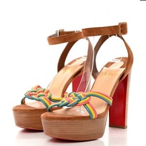 NIB Christian Louboutin Ella 130 heeled sandals. Never worn! Size 40 (US W10)
